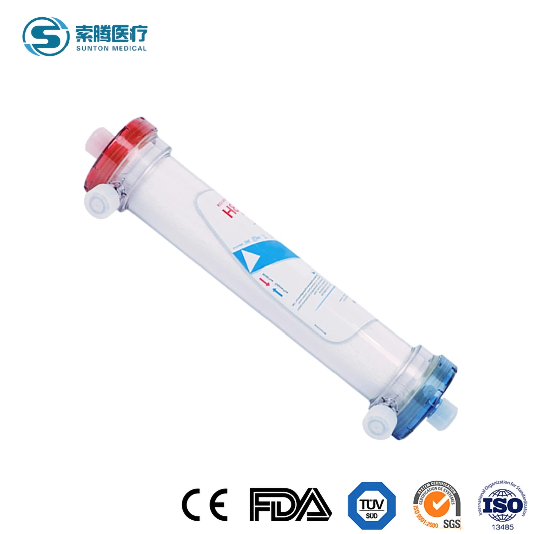 Sunton Hollow High Flux Dialyzer China 1.5/1.8/2 M2 1.5/1.8/2 M2 or Customized Size Hemodialyzer Dialyzer Factory OEM Customized Low Flux Hemodialysis Dialyzer