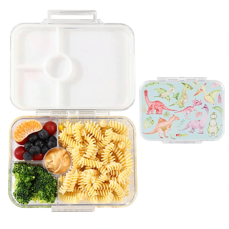 Aohea Nova placa para bebé sem BPA grau de alimento Bento Caixa de almoço estilo caixa para almoço de escritório Lanchbox infantil Bento para adultos LUN