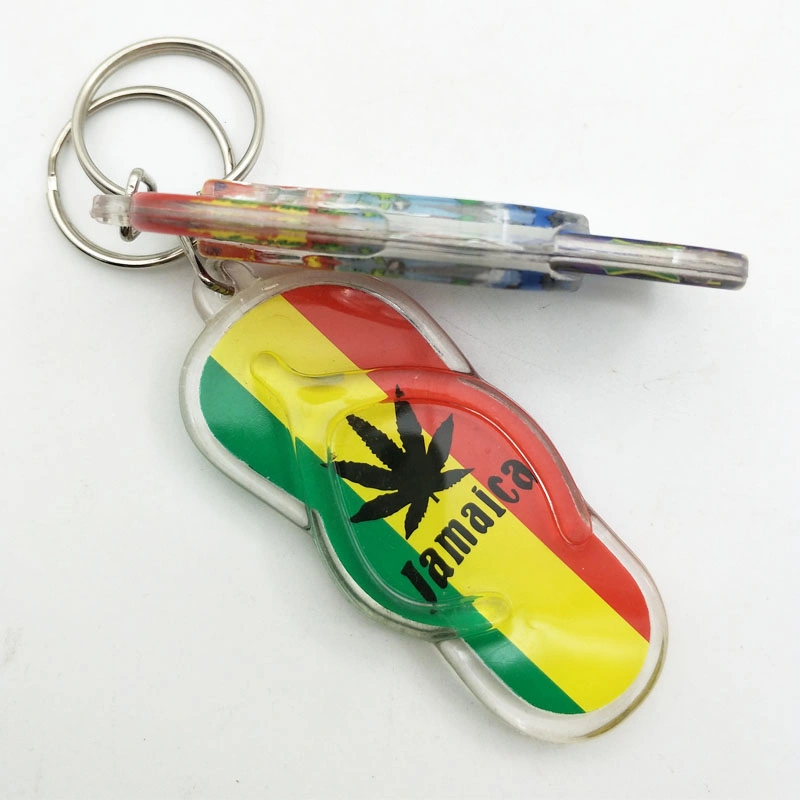 Acrylic Keychain Slipper Acrylic Magnet Acrylic Sandal Keychain for Souvenirs