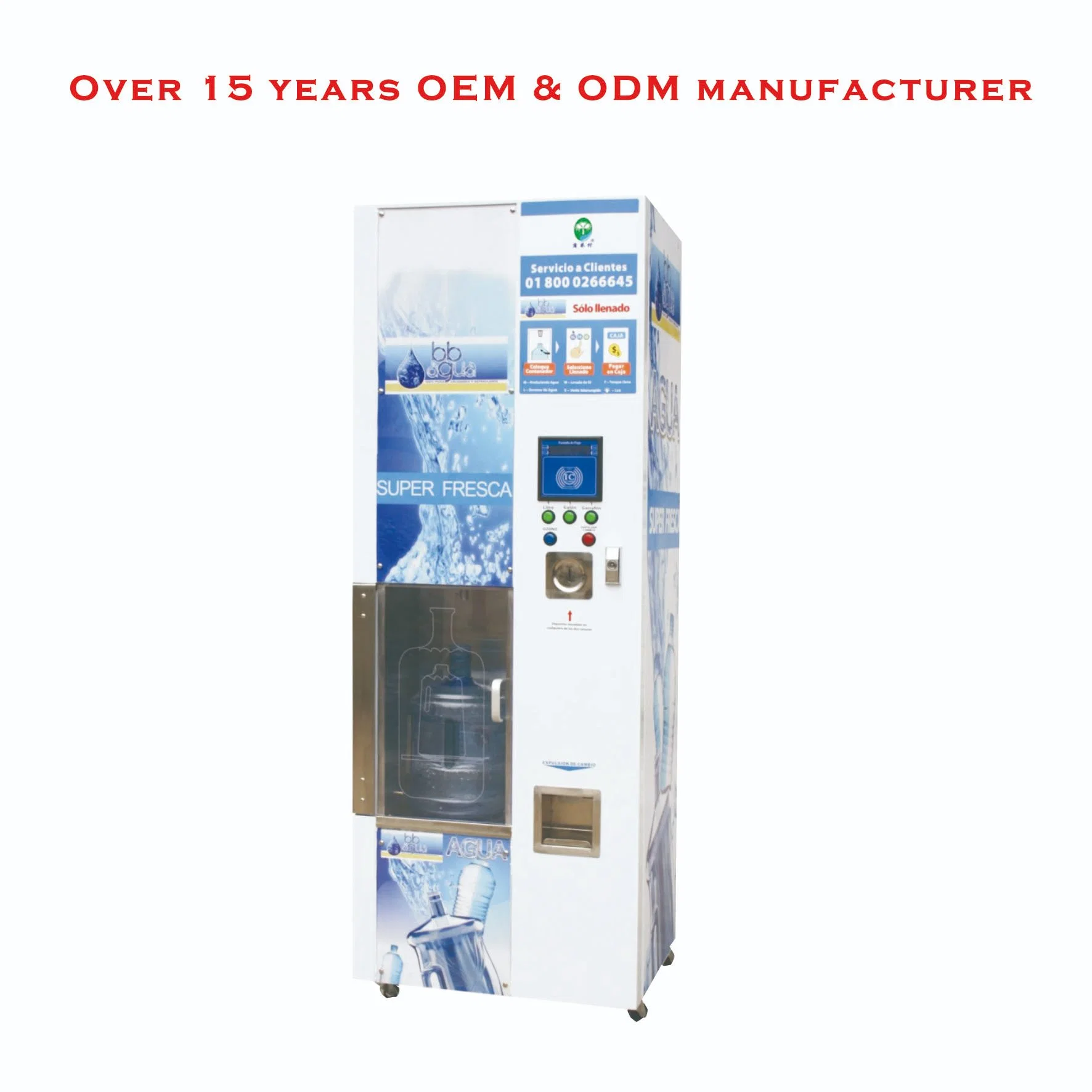 OEM Pure Fresh RO Filter Reverse Osmosis System Customized Water Vending Machine

Machine distributrice d'eau personnalisée avec système d'osmose inverse de filtration RO Pure Fresh OEM