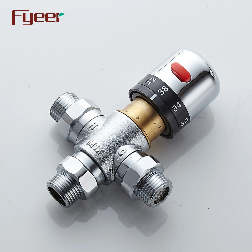 Fyeer Dn15 Dn20 Temperature Control Brass Thermostatic Mixing Valve