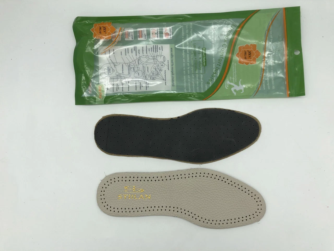 2022 Fashion Leather Latex Women Flat Insole