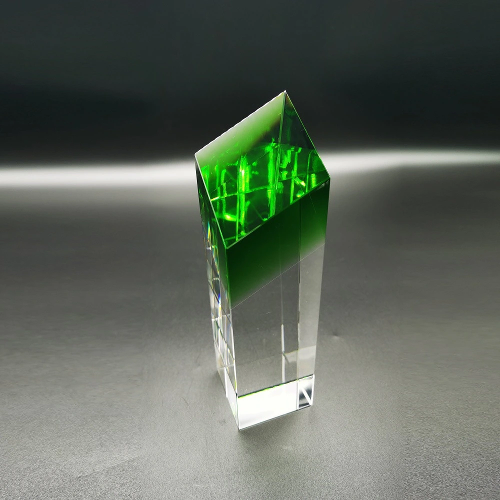 Crystal Trophy Empire Tower Award with Diamond Black Base
