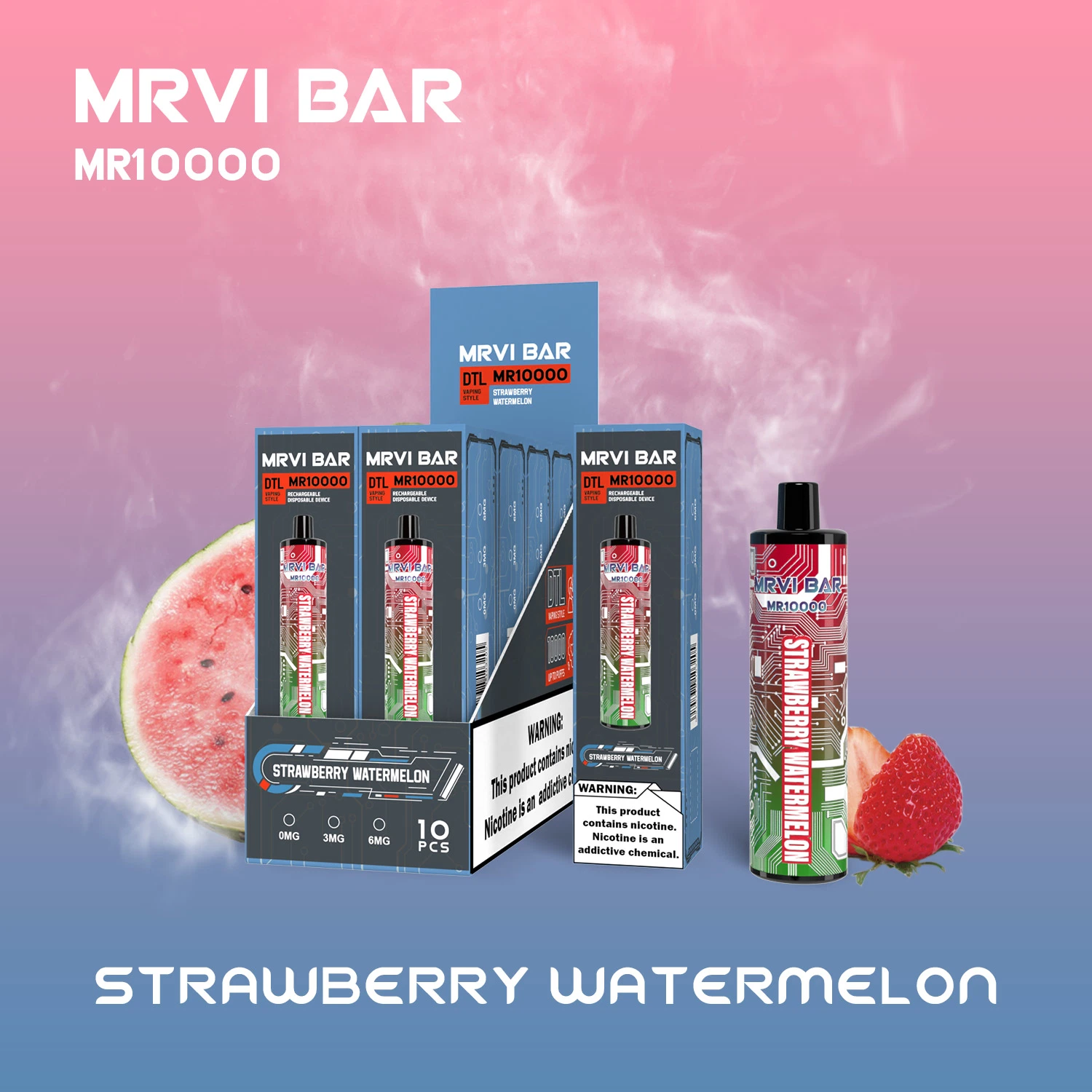 Comercio al por mayor I Vape OEM Custom Mrvi Bar 1000 inhalaciones Dtl desechables perdido María Vape sabores de frutas de plumas 19ml de líquido E