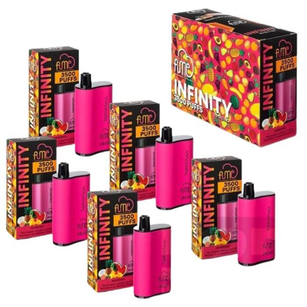 خرطوشة مملوءة مسبقاً Fume Infinity 3500 مبطخة بالجملة Vape مختلطة الفاكهة القابلة للتفكيك E-Cigarette للبيع بالجملة