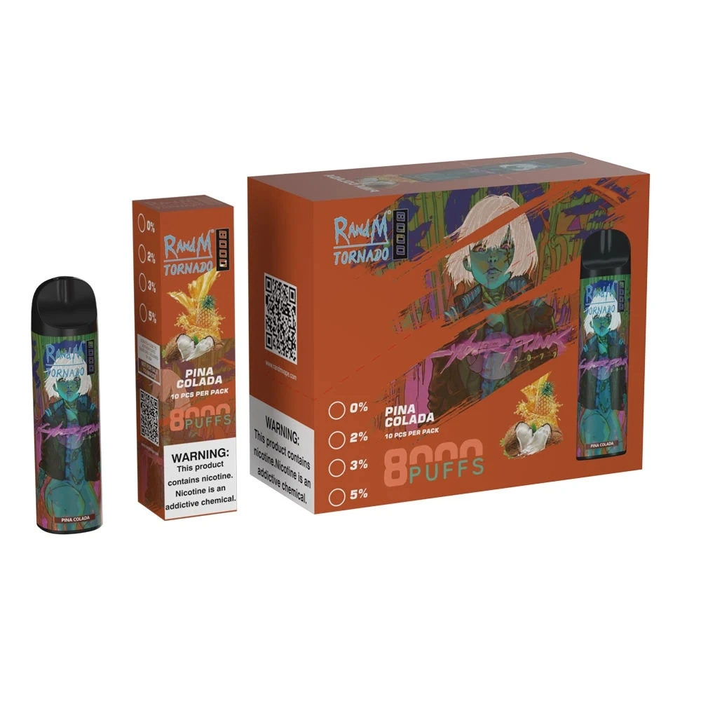 Randm Tornado 8000 Puffs Vapes Disposable/Chargeable 16ml 850mAh 31 Flavors E Cigarette India Wholesale/Supplier I Vape Pen Vs 7000 Puffs R and M