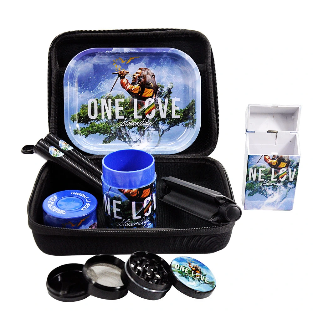 Smoking Accessories Tobacco Rolling Tray Grinder Sets Smoking Set with Packaging Box