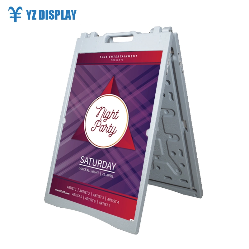 Popular Promotional Cheapest Outdoor Water Injection Double Sided Custom Display a Sign Board Frame Stand