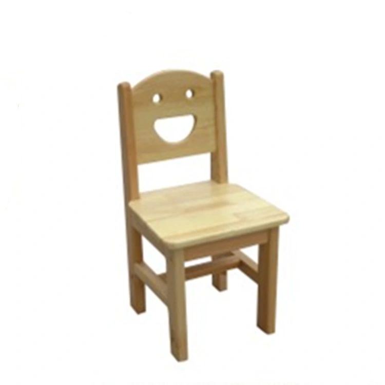 Wholesale Kindergarten Stools Wooden Chairs with Smiley Backs for Children Wooden Chairs
