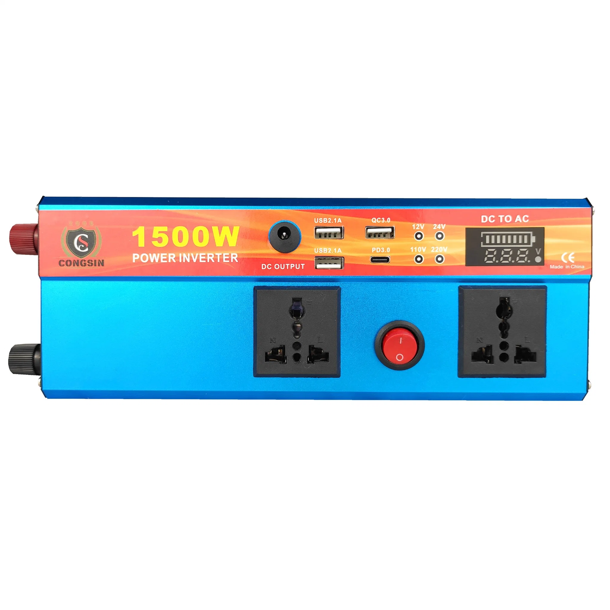 Congsin High Power Inverter 1500W Multi Sockets USB Ports Inverter For Car