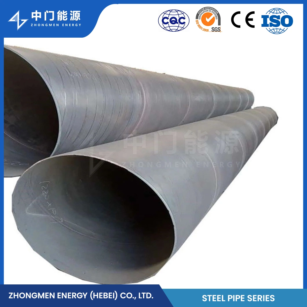 Zhongmen Energy Steel Wire Spiral Pipe Wholesale Spiral Welded Steel Tube Pipe China Spiral Tube-Making Machine Factory A106-B Material Spiral Carbon Steel Tube