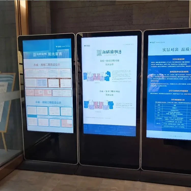 شاشة لمس Totem داخلية بحجم 43 بوصة لكشك إعلانات الوقوف بالأرضية شاشة عرض رقمية TFT من OEM لمشغل إعلانات LCD
