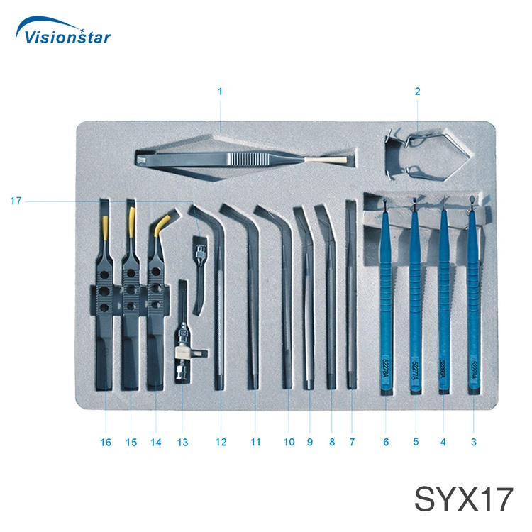 Ophthalmologische Chirurgische Instrumente Syx17 Mikrochirurgischer Instrumentensatz für Phaco