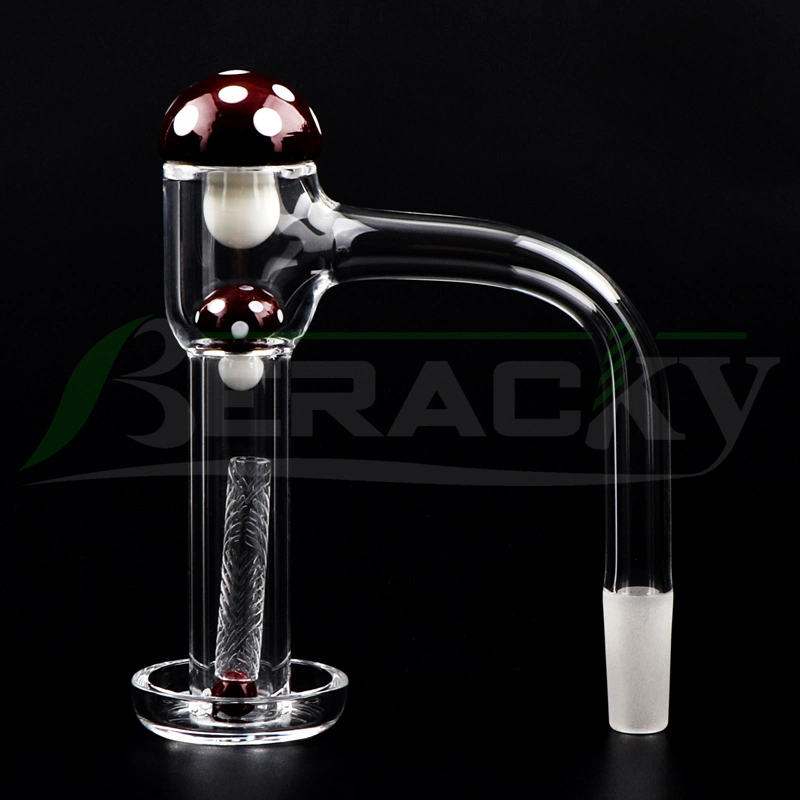 Beracky Full Weld Beveled Edge XL Terp Slurper Smoking Quartz Banger with Glass Mushroom Marble Set