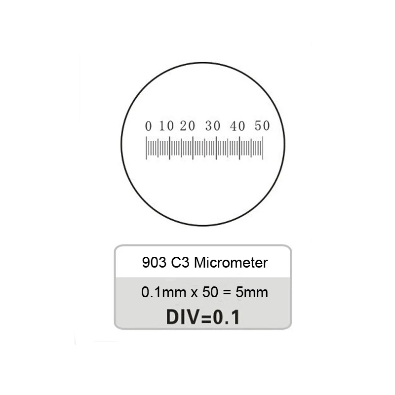 Optical Glass C1 - C7 Microscope Eyepiece Reticle Cross Line Ocular Graticula Micrometer Grid Calibration Slide for Measurement