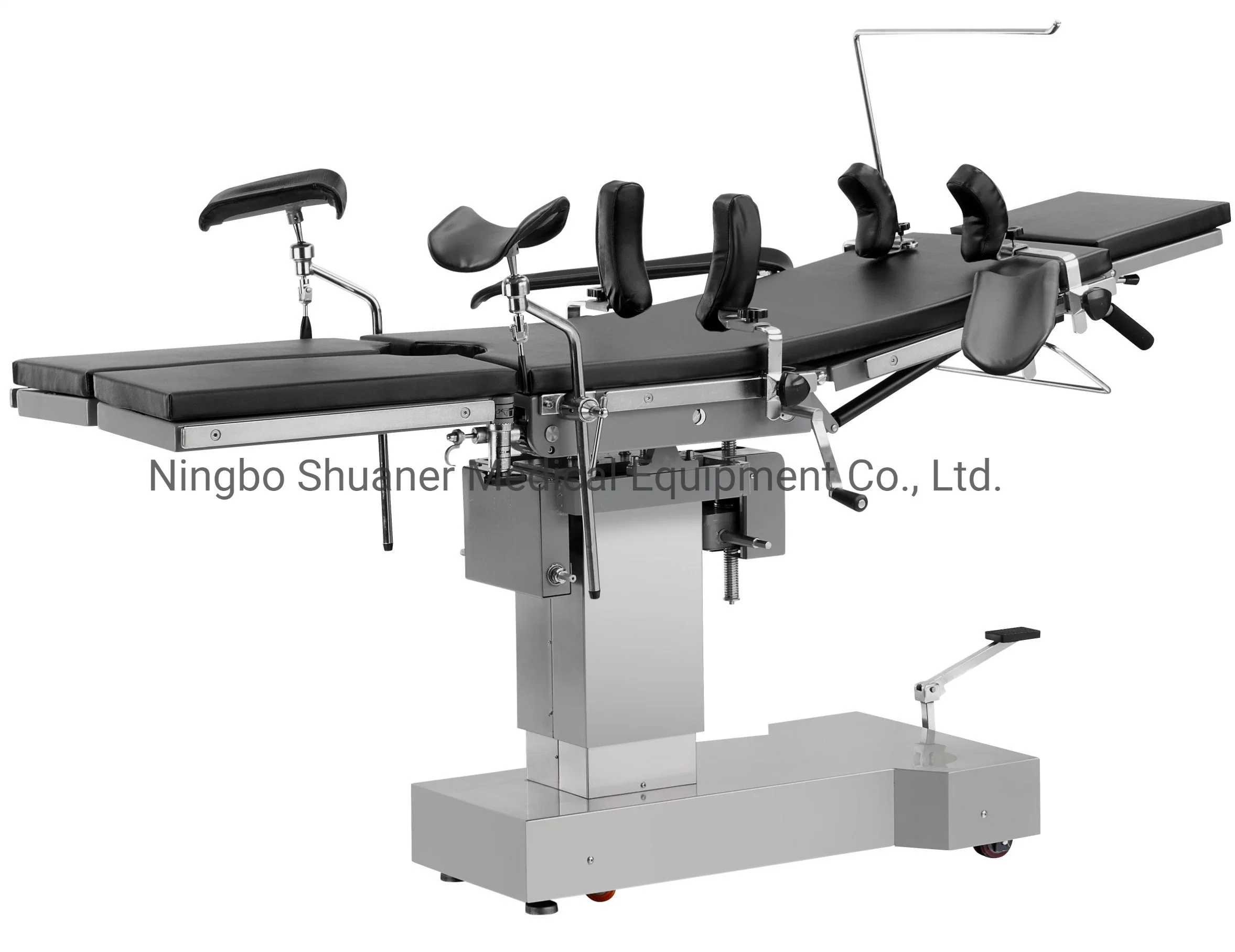 Medical Surgical Operation Bed Manual Side Control Type Hydraulic Operating Table