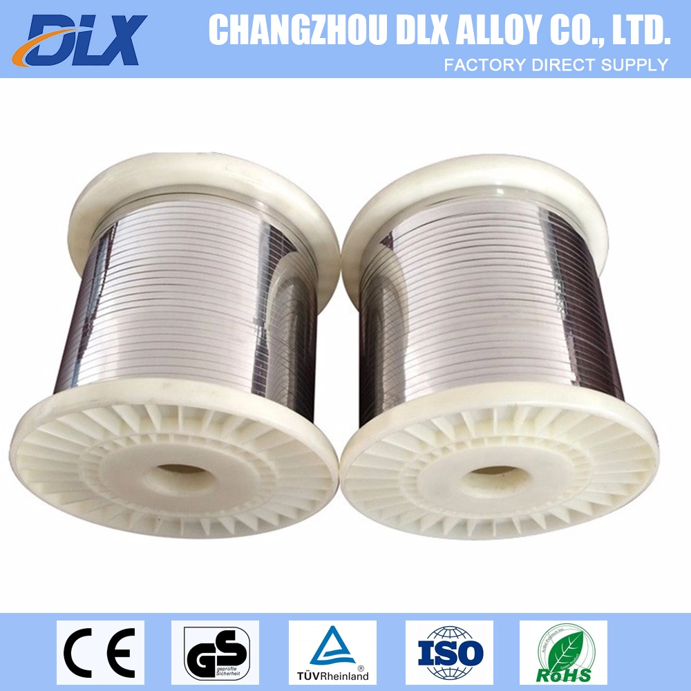 Nicr80/20 Alloy Ni80cr20 Electrical Resistance Heating Flat Nichrome Wire for Heater