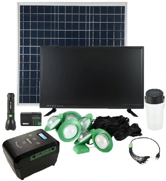 La Iluminación Solar Premium del sistema de televisión en casa