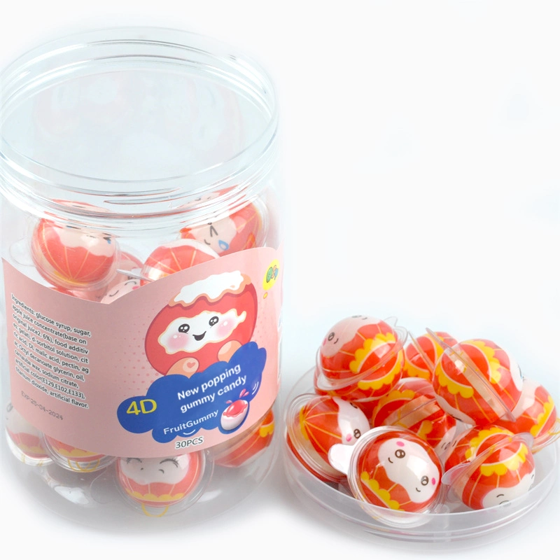 Cute Shaped New High quality/High cost performance 4D Fruit Flavor Popping Gummy