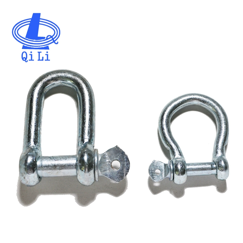 Galvanized Screw Pin Us Type Steel Drop Forged Shackle