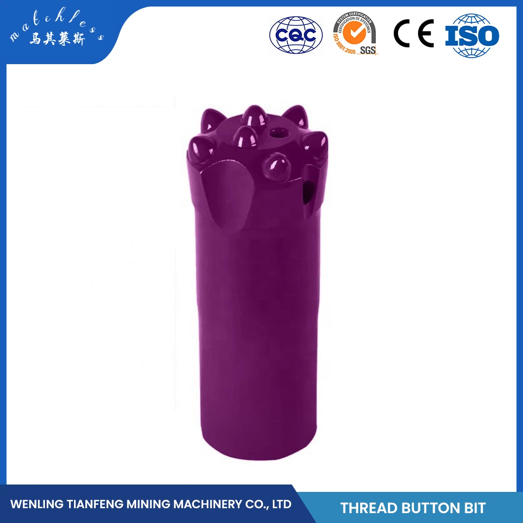 R32 T38 Diameter 45mm Mining Machinery Parts Thread Button Bit Mf Extension Drill Rods Bit