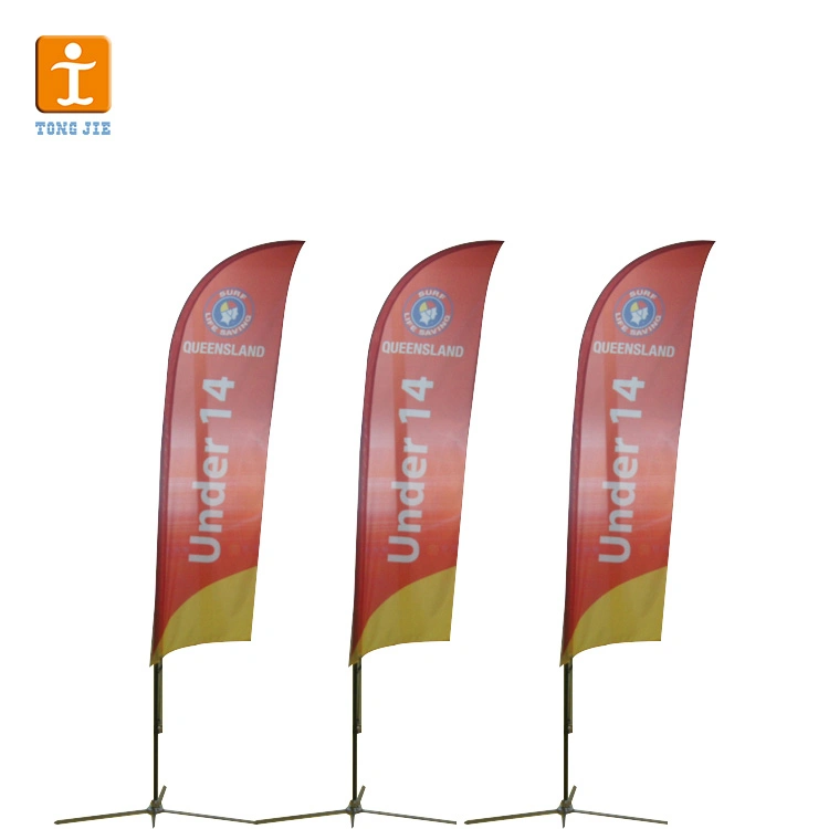 Big Size Logo Custom Flying Beach Feather Flag Banners