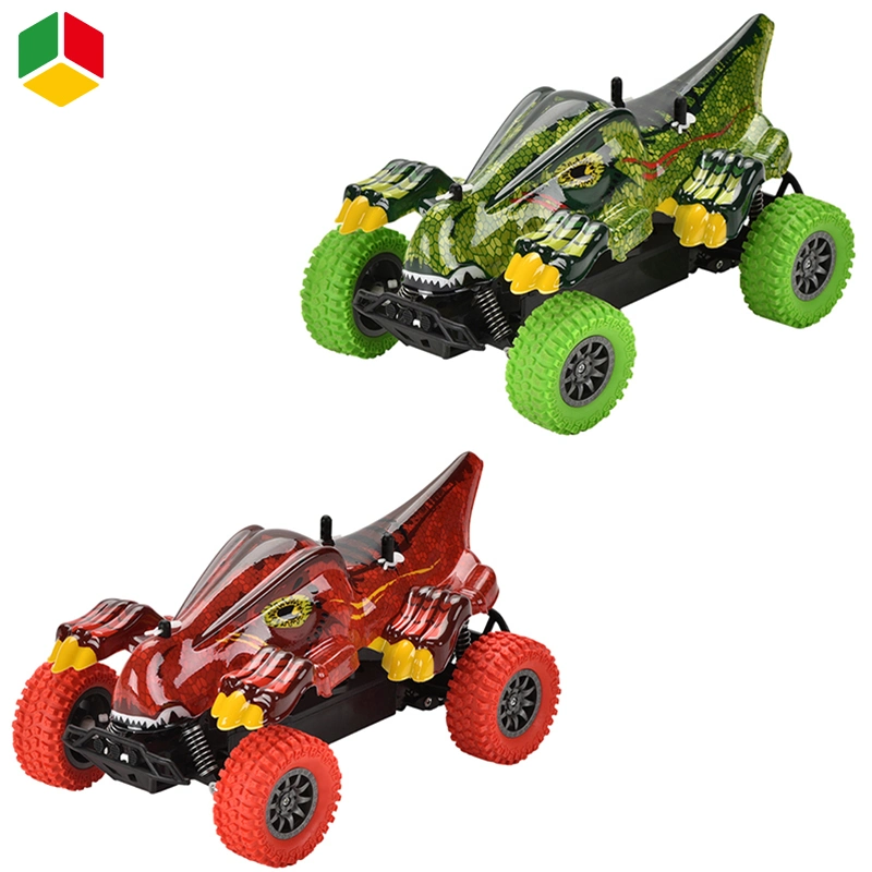 QS Hot Selling Kids Educational Remote Control Car Toy 1: 18 Scale 2.4G Electric Dinosaur Toys Matel off-Road Drift High Speed Car Vehicle Toys for Children