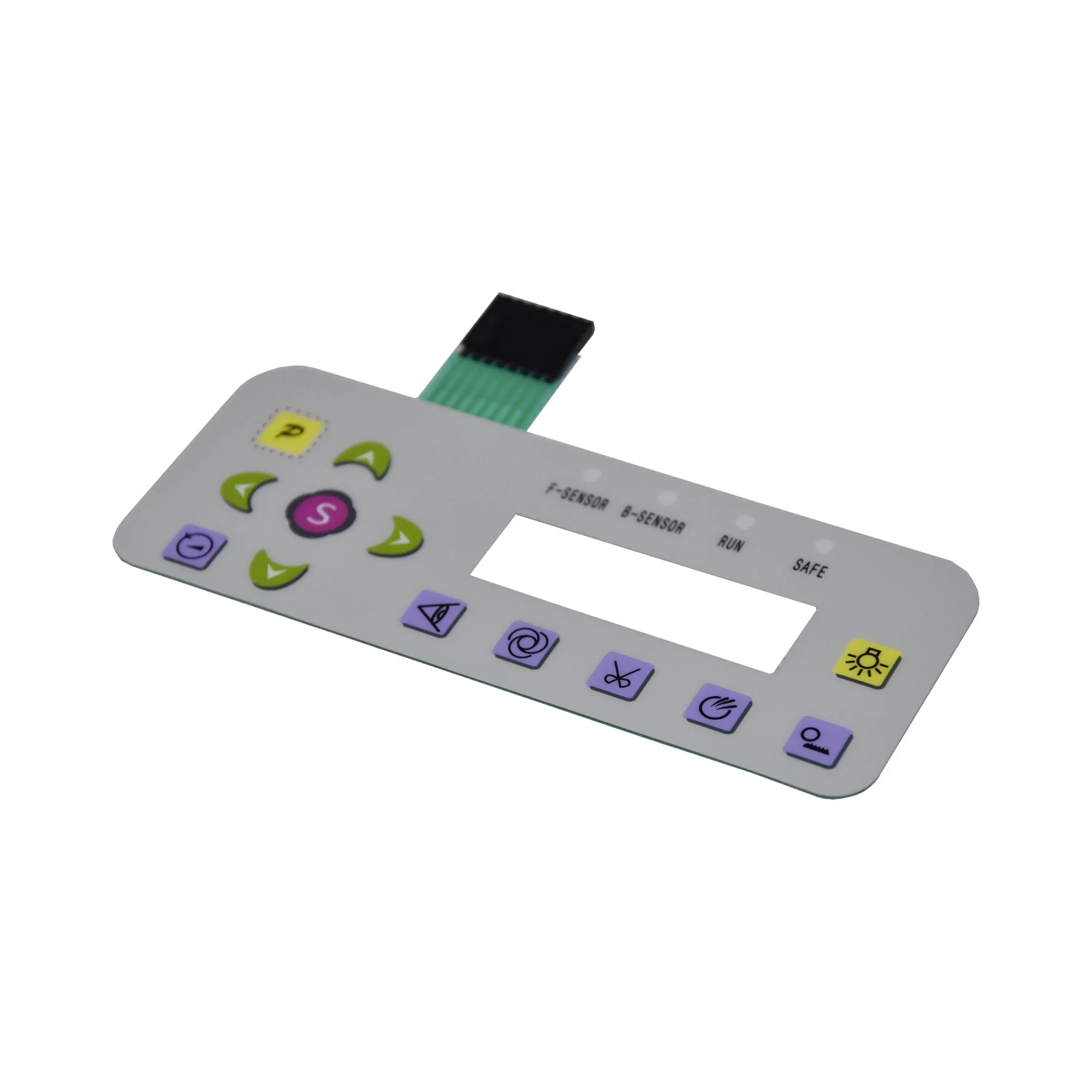 Economical Custom Membrane Switch Button Panel with Transparent LCD Screen