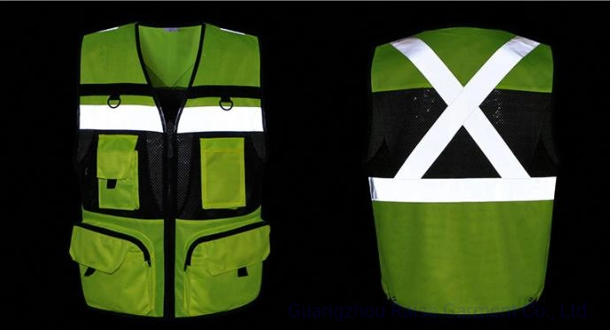 Utility Reflective Polyester Mesh Safety Vest