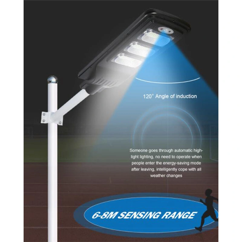 Impermeable al aire libre en una sola IP65 LED Lámpara de Carretera Autopista inteligente de jardín con sensor de movimiento de 90W SMD LED integrado de la luz solar Calle luz LED