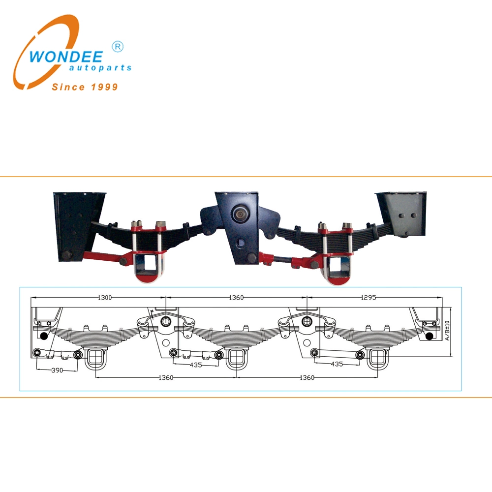 Pièces d'auto Suspensions mécaniques de type américain pour semi-remorque et camion lourd.