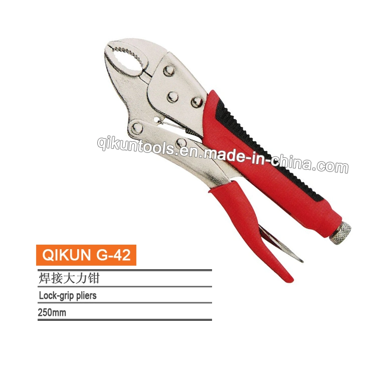 G-42 Construction Hardware Hand Tools Plastic Handle Lock Grip Pliers