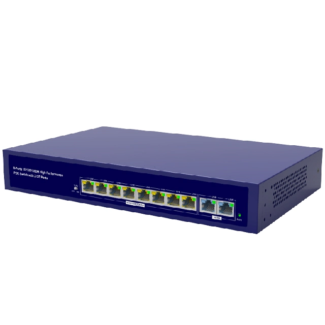 10 Ports Fast Poe Switch, 48V Poe 802,3af/AT