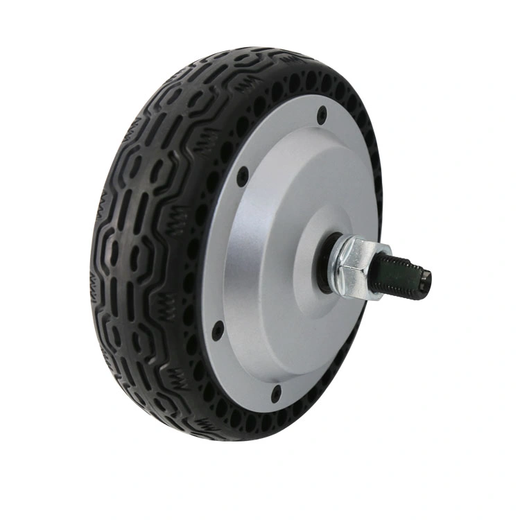 Zltech CE RoHS No-Marking Rubber Tire 6.5inch 24V 48V 8n. M IP65 150kg Load DC Gearless Brushless Encoder Hub Servo Motor for Wheeled Robot