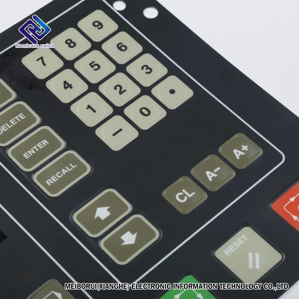 لوحة التحكم الصناعية لوحة مفاتيح غشائية للماكينة الميكانيكية