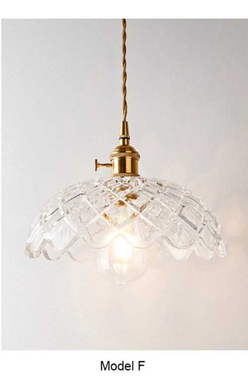 Glass Pendant Lamps Retro Indoor Kitchen Living Room Bedroom Dining Room Daily Hanging Light Home Lighting Chandelier