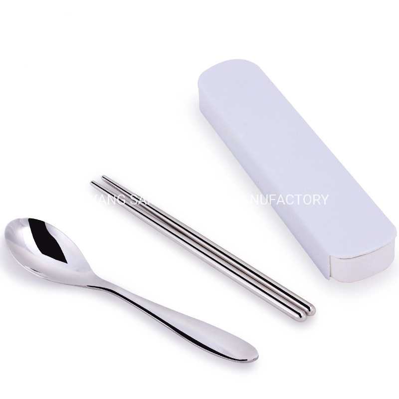 Stainless Steel Cutlery Include Spoon and Chopsticks