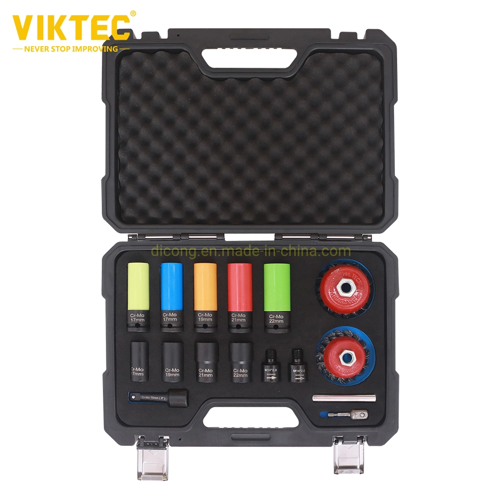 Jeu d'outils de réparation de véhicules Viktec 16PC Dépose du moyeu et set de nettoyage (VT18167B)