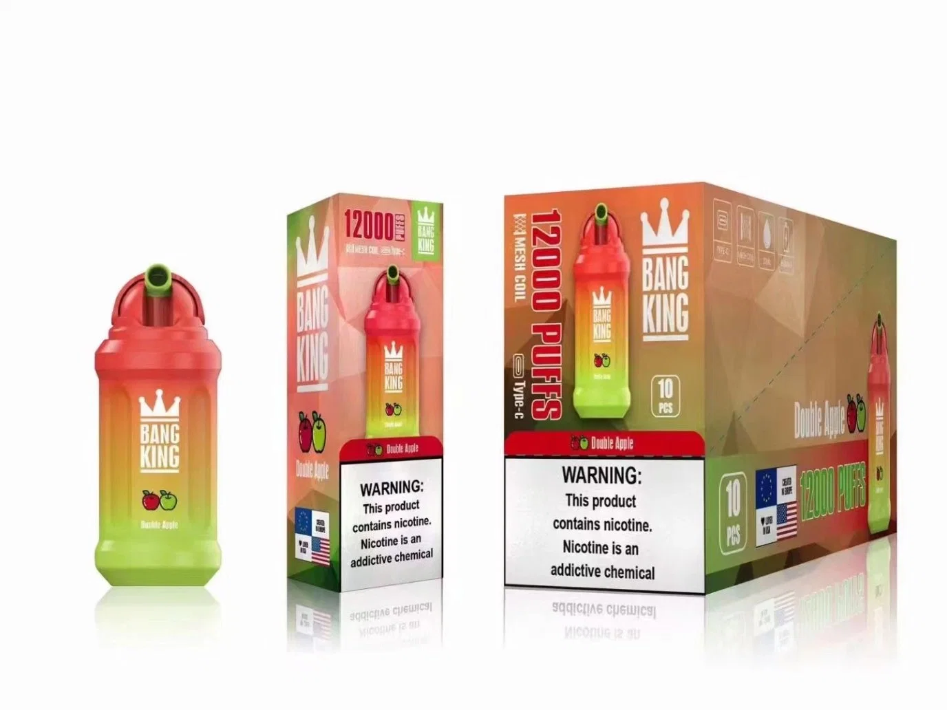 Venda a quente Bang King 12000 puffs Atacado descartável Vape