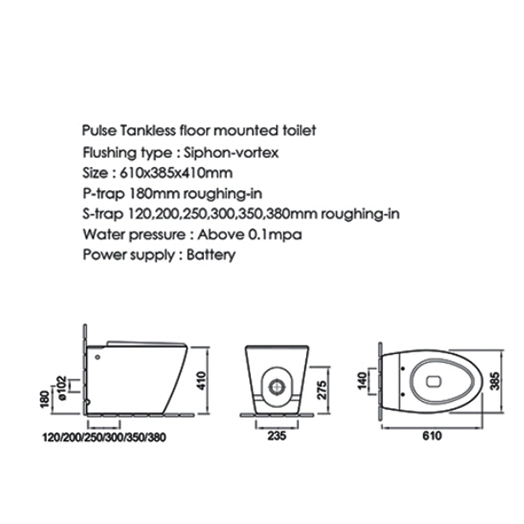 China Sanitary Ware Portable Toilet Wc Toilet Floor Mounted Tankless Toilet