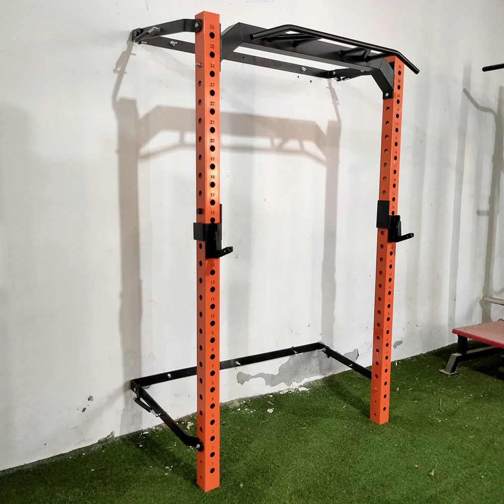 Neue Art Stärke Ausrüstung Startseite Indoor Folding Power Racks Wand Hocke Rack