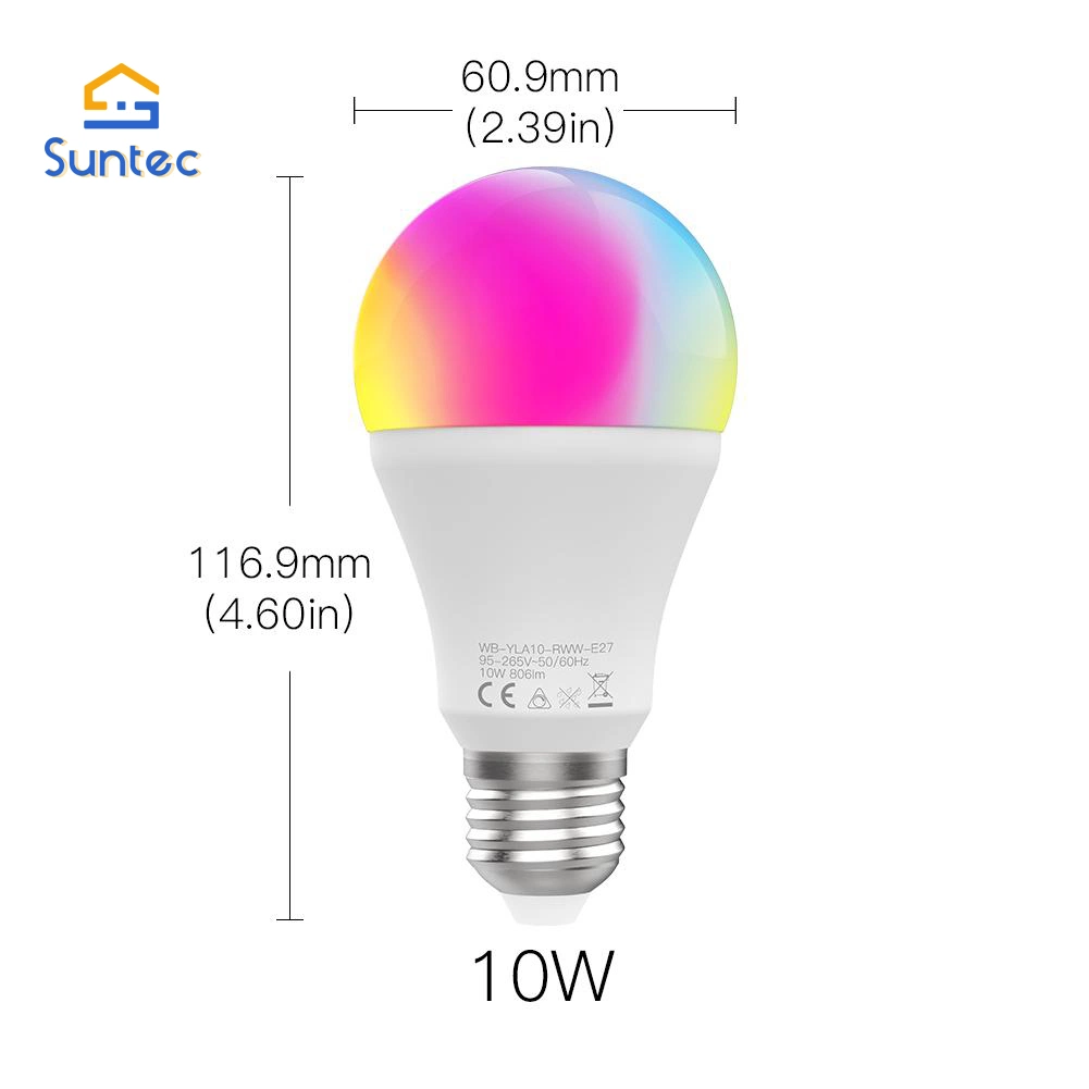 Precio Mayorista/Proveedor WiFi RGB Bombilla de luz LED inteligente de luz regulable de 10W 14W E27 regulable RoHS CE