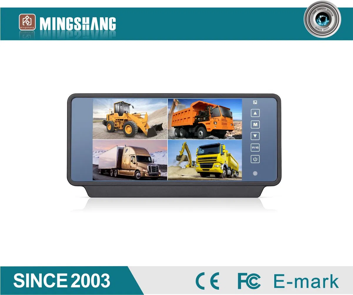 7 Inch Mirror Monitor Quad Rear View Camera System