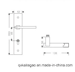 (KTG-8512-014) 85 Series Satin Finish Stainless Steel Plate Handle