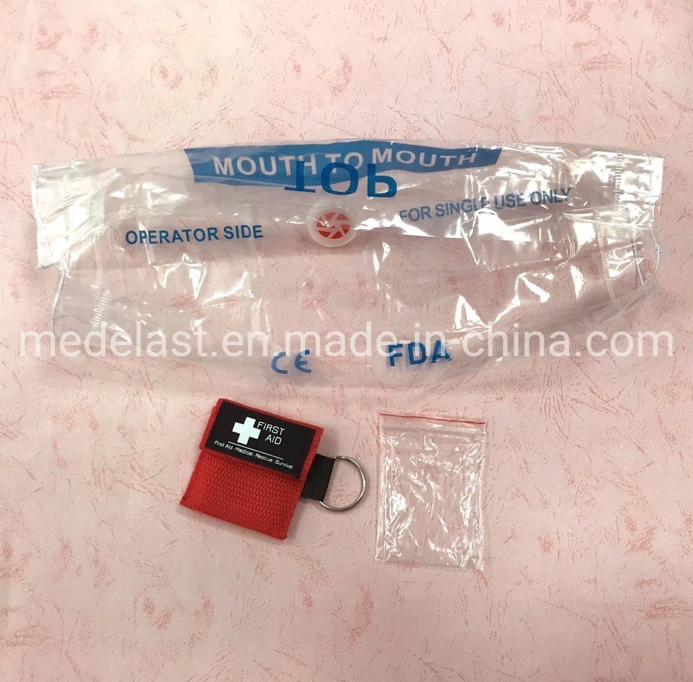 First Aid CPR Mask Keychain Disposable Face Shield