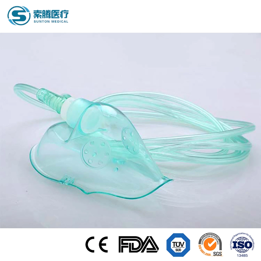 Sunton China Medical Oxygen Mask Manufacturing Custom 49*38*32cm Measurement 100PCS/CTN Child M Plastic Oxygen Mask Oxygen Mask Oxygen Mask Tracheal Oxygen Mask