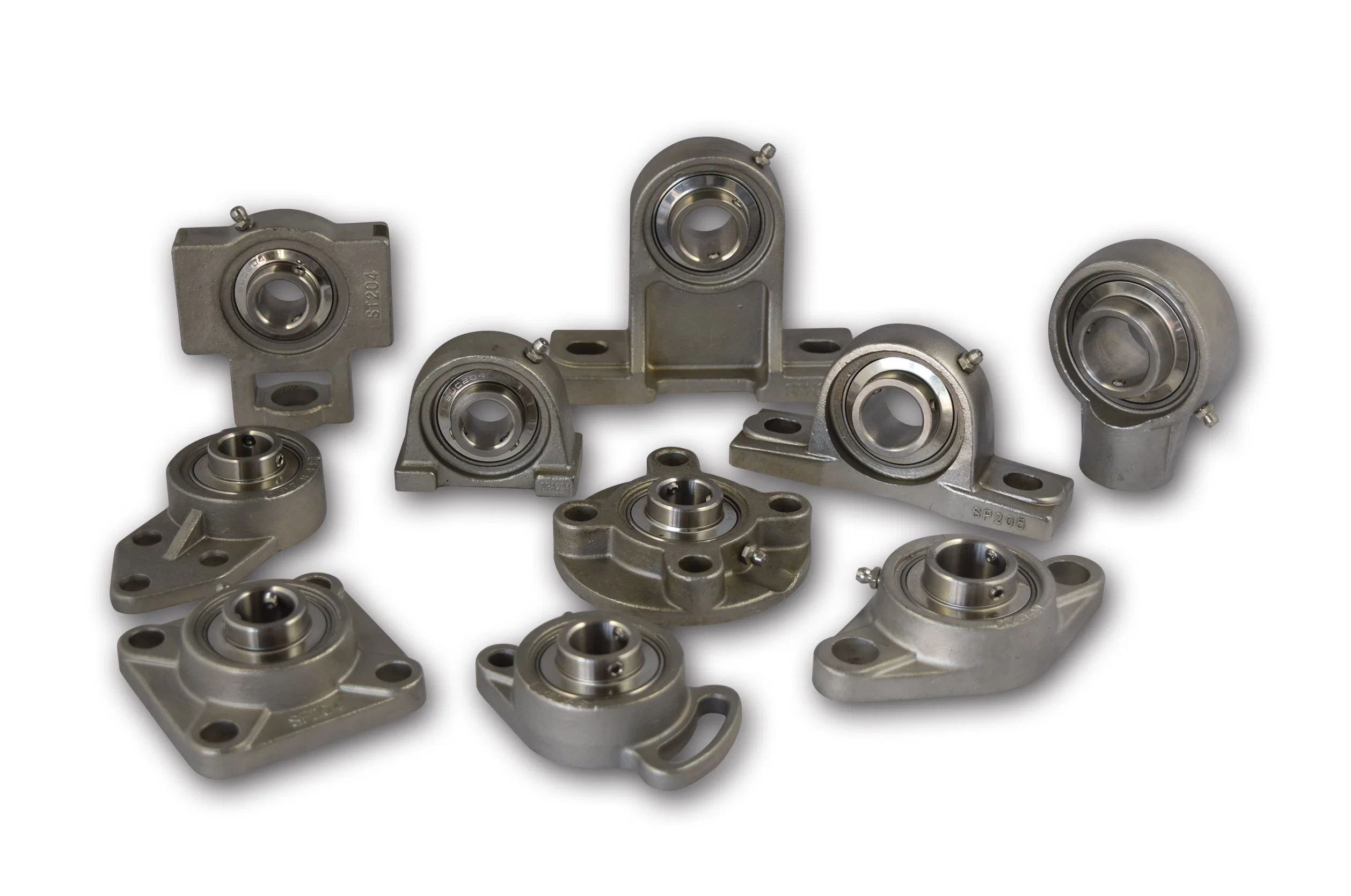 High Centre Height Pillow Blocks with Stainless Steel Spherical Ball Bearing Insert in Housing