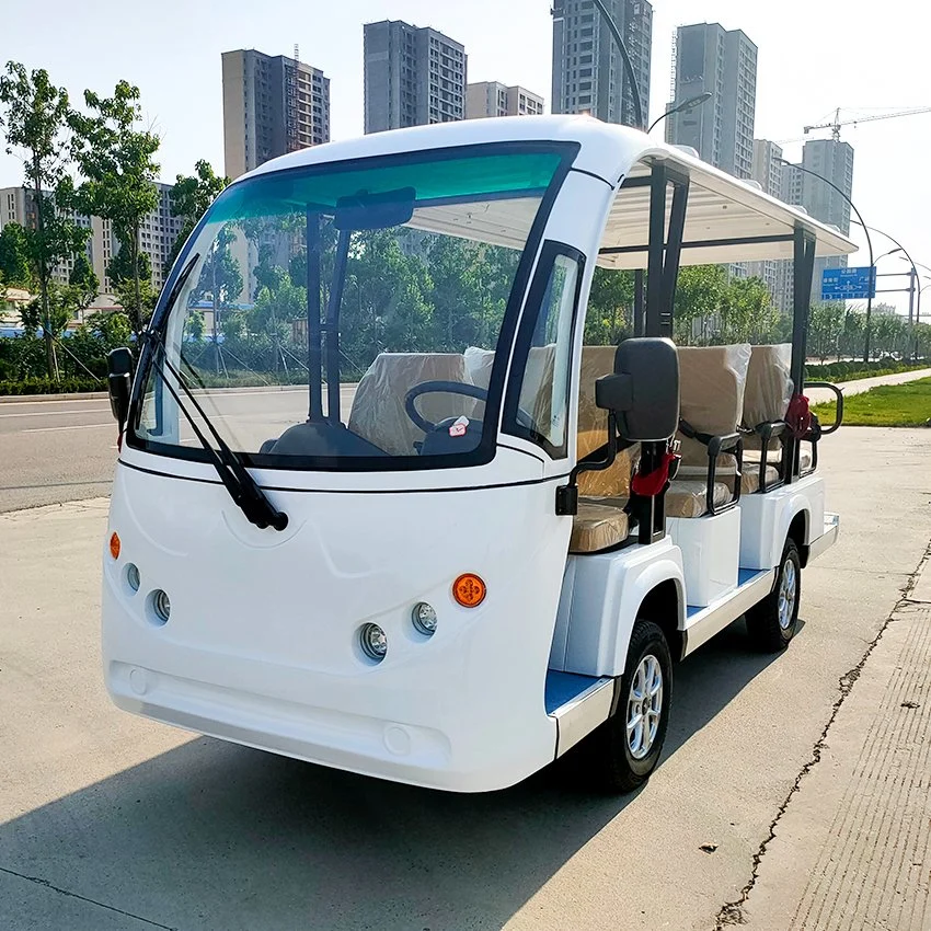 New Design 8 Seats Shuttle Bus Sightseeing Car with LED Headlamps