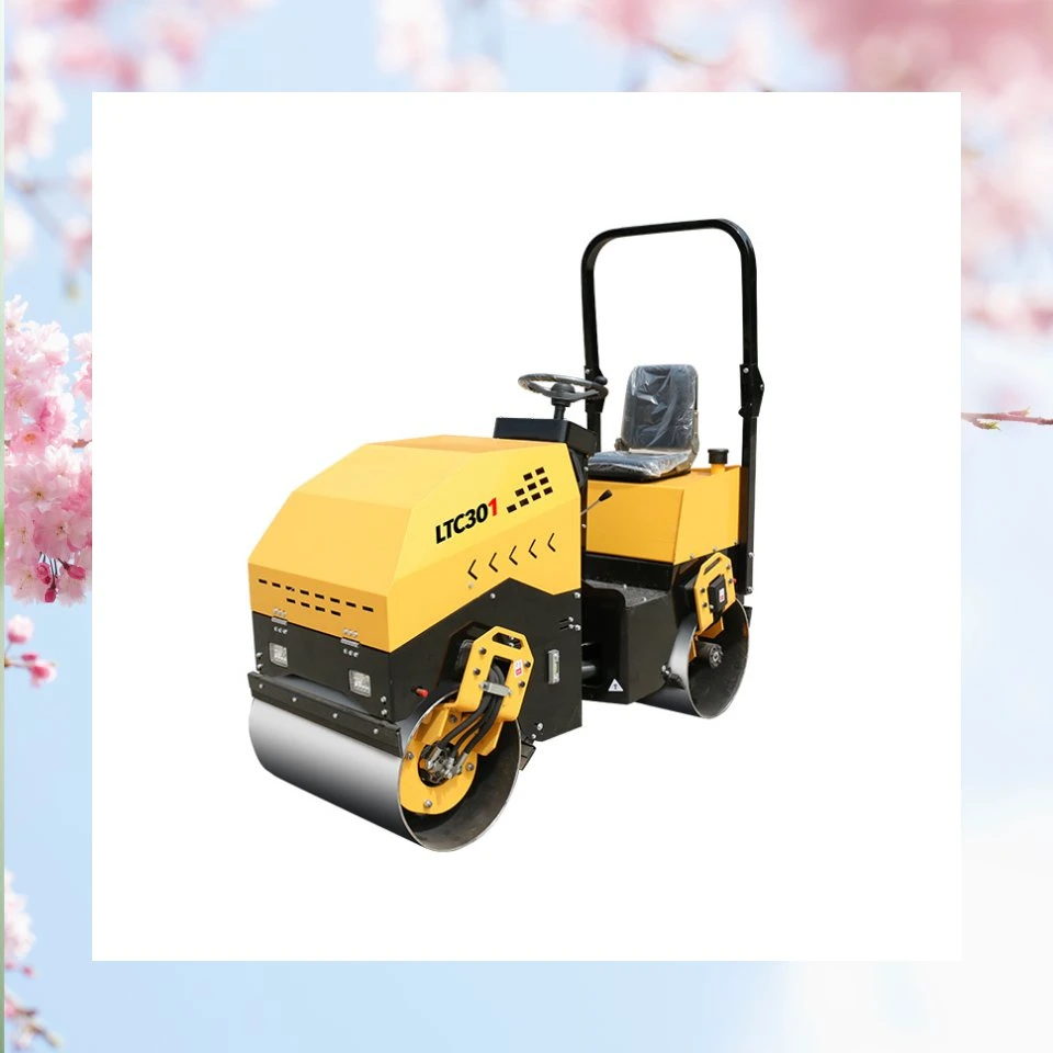 Road Construction Lutong Small 1 Ton Double Drum Road Roller Ltc301