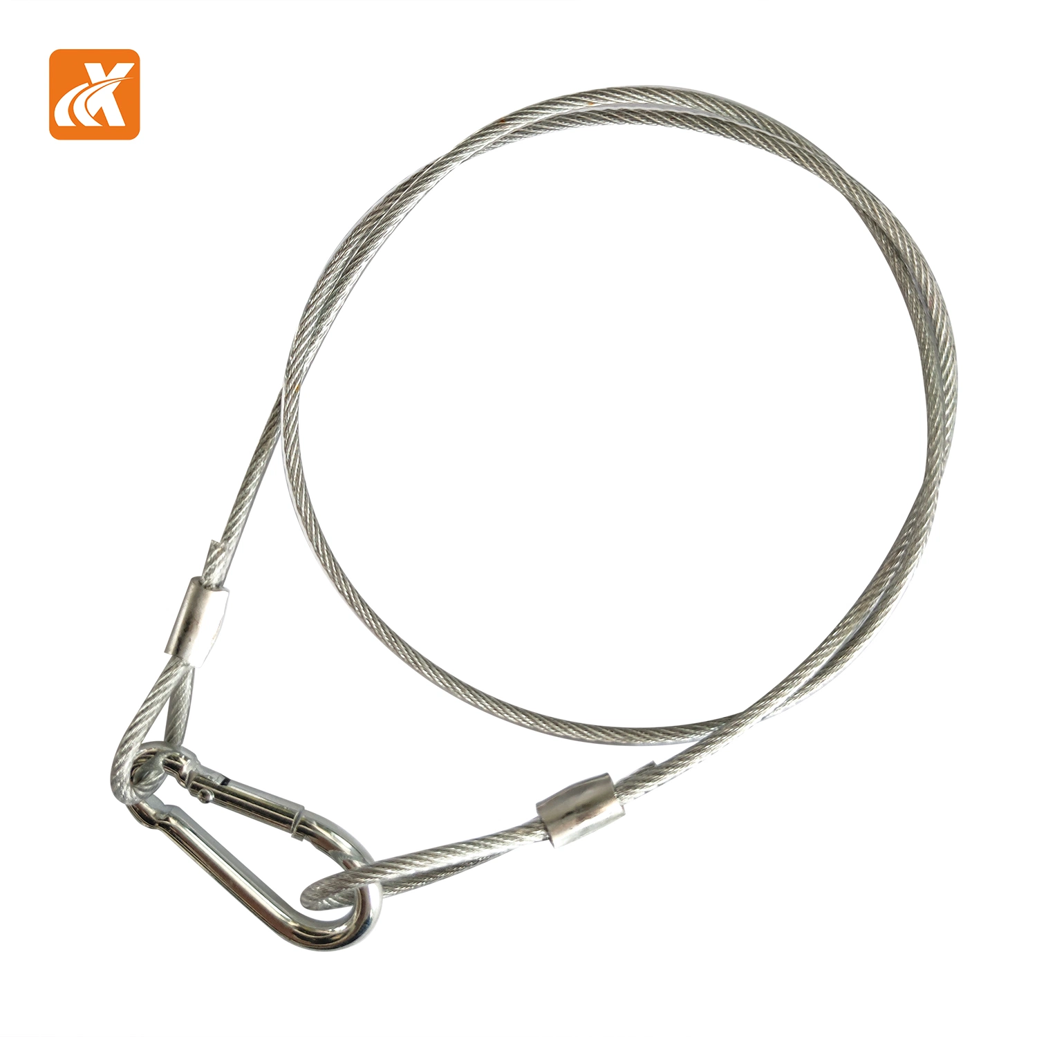 Stainless Steel Adhesive Material Safety Rope Black Standard Spring Fastener Love Eye Soft Light